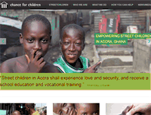 Tablet Screenshot of chance-for-children.org
